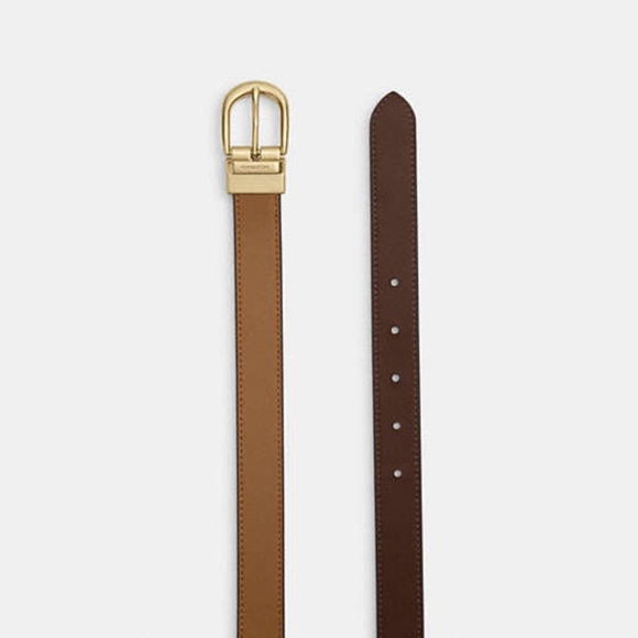 New Coach Classic Buckle Cut To Size Reversible Belt, 25 Mm Brown Maple CF269 - Picture 3 of 5